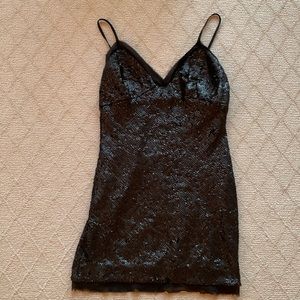 Black sequin party dress